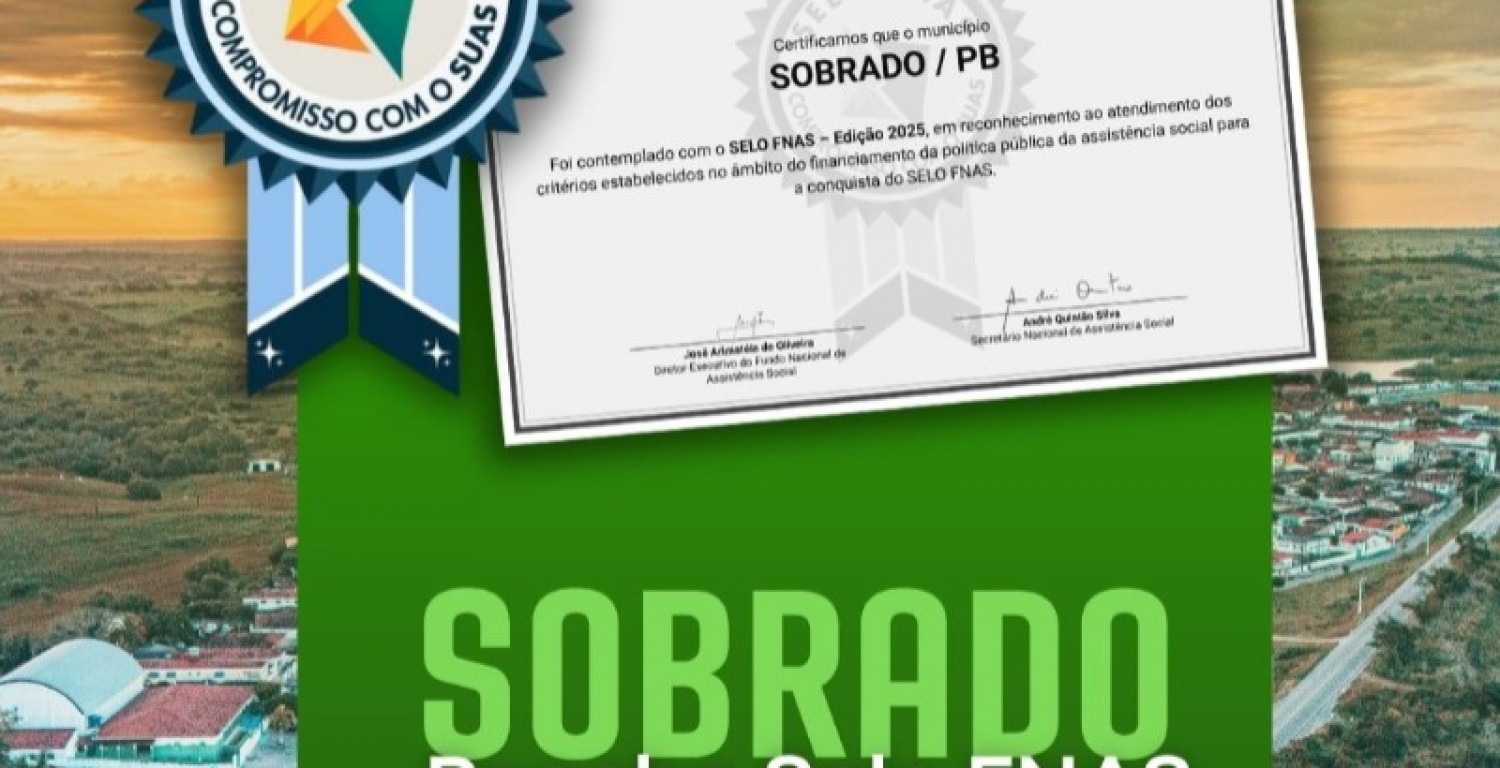 Sobrado conquista Selo FNAS 2025