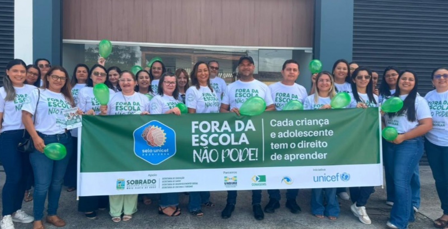 Secretaria de Educa��o realiza Dia D da busca ativa escolar e alcan�a 100% da meta do Selo UNICEF